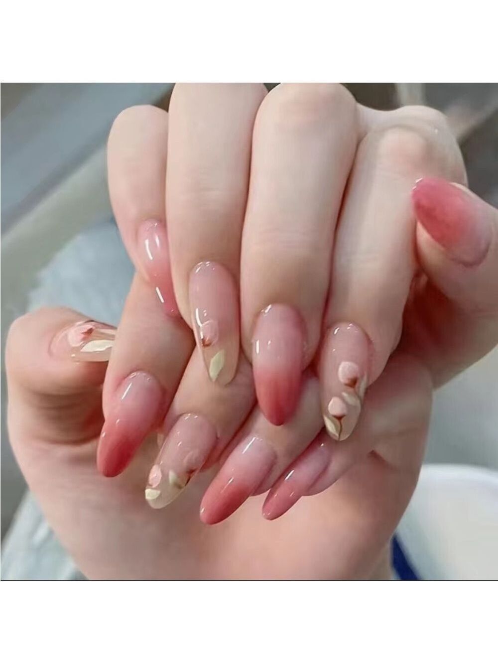 Peaches + Cream - Nail Junkie - full artificial nail setup